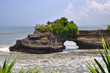 Indonesian temple on sea coast. Tanah lot complex.