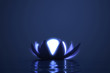Zen flower lotus with glowing sphere