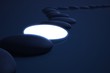 Zen glowing stone in zen water