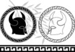 fantasy ancient helmets. stencil. first variant