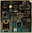 Decorative ornate golden vector frames