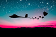 abstract plane fly with star and love abstract plane fly with star and love