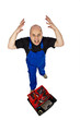 Handwerker mit Werkzeugkoffer