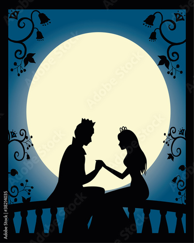 Vector: lovers at night lovers at night
