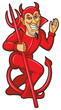 Vektor: Cartoon Colorful Devil Cartoon Colorful Devil
