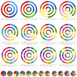 Arrow Wheel Chart Target Icon Set