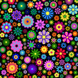 colorful flower on black background