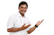 Traditional Indian young man posing to the camera.