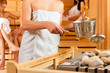 Foto: sauna wellness - four women in Spa sauna wellness - four women in Spa