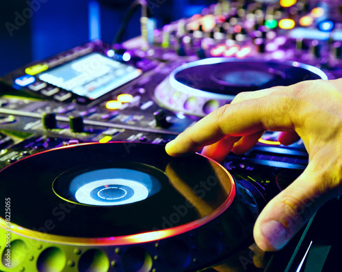 Photo: Dj mixes the track Dj mixes the track