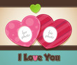 Vector Design for Valentine's Day with Hearts