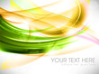 Abstract Yellow Green Wave Background