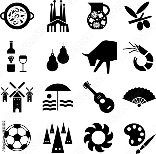 Vektor: Spain pictograms Spain pictograms