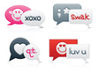 Illustration: Smooth Love Chat Bubbles Smooth Love Chat Bubbles