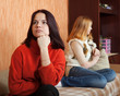 sad girls having quarre