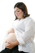 Young latin american pregnant woman