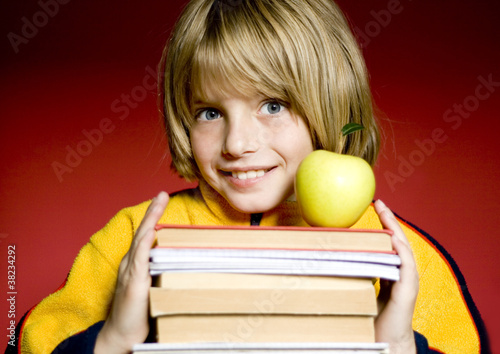 Photo: young boy learns young boy learns