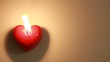 Happy Valentine's day - A candle in the shape of the heart