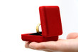 Holding engagement ring