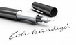 Illustration: Ich kündige! - Stift Konzept Ich kündige! - Stift Konzept