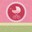 Pram in the background of retro Pram in the background of retro