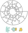 Puzzle Spirale Einzelteile