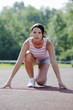 Foto: Frau in Startpostion Frau in Startpostion