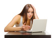 Young girl with laptop