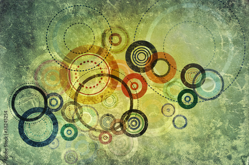Illustration: retro circle art retro circle art