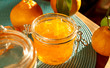 jar of homemade orange preserves