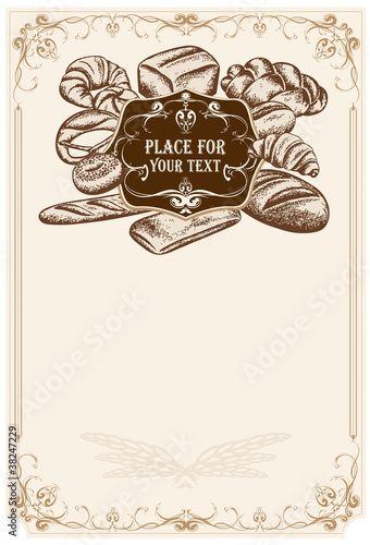Vektor: Bakery Menu Card Bakery Menu Card
