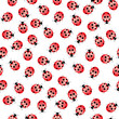 Vektor: Seamless ladybug pattern Seamless ladybug pattern