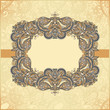ornamental template with floral background