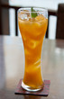 cocktail, mango juice with ice cubes