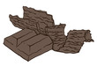 chocolate bar and shavings