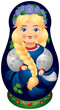Matryoshka doll with the plait Matryoshka doll with the plait