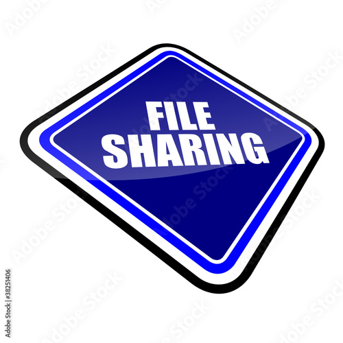 Vector: schild schräg v2 file sharing I schild schräg v2 file sharing I