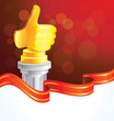 vector backgroud with golden statuette