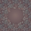 frame with leaves - vector illustration