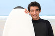 surfer with his board