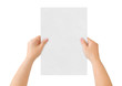 Hands and paper Hands and paper
