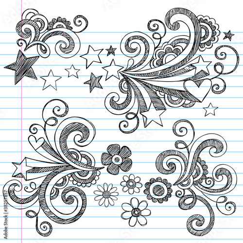Vector: Back to School Sketchy Notebook Doodles Back to School Sketchy Notebook Doodles