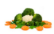 composition of vegetables (broccoli, cauliflower, Brussels sprou