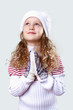 Cuty little girl in winter wear