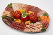 Partyplatte, gefüllte Paprika, Fleisch, Wurst, gefüllte Paprika,