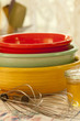 Mid-century baking bowls and vintage utensils