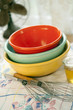 Mid-century baking bowls and vintage utensils