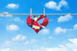 fabric scraps heart