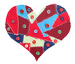 fabric scraps heart