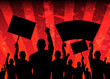 Vector Riot People with Grunge Background